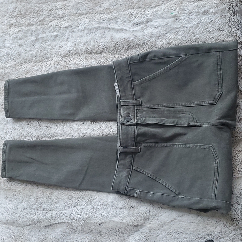 American Eagle Olive Green Moto Sryle Next Level Stretch Highest Rise Jegging 4 - Picture 2 of 7